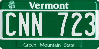 VT license plate CNN723