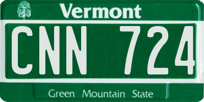 VT license plate CNN724