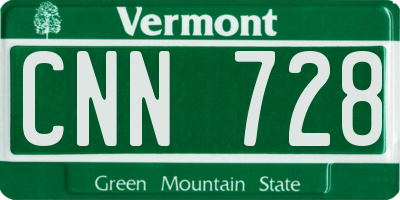 VT license plate CNN728