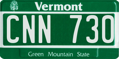 VT license plate CNN730