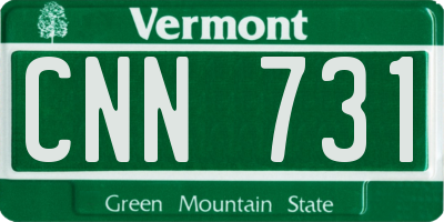 VT license plate CNN731