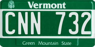 VT license plate CNN732