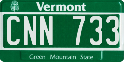 VT license plate CNN733