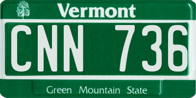 VT license plate CNN736