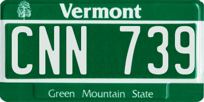VT license plate CNN739