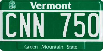 VT license plate CNN750