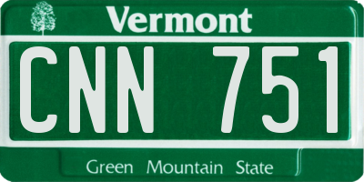 VT license plate CNN751