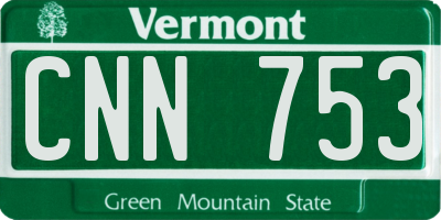 VT license plate CNN753