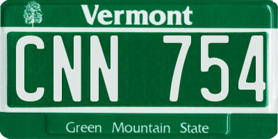 VT license plate CNN754