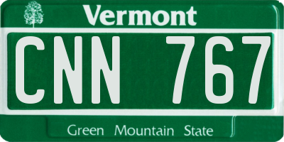 VT license plate CNN767