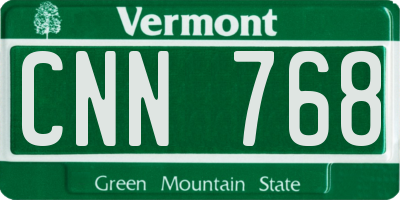VT license plate CNN768