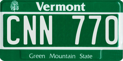 VT license plate CNN770