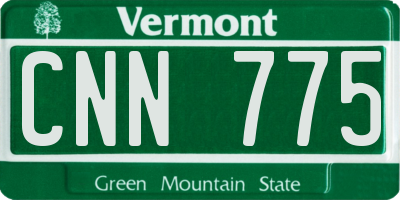 VT license plate CNN775