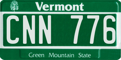 VT license plate CNN776
