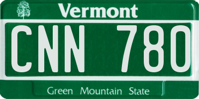 VT license plate CNN780