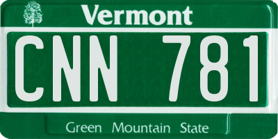 VT license plate CNN781