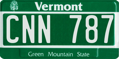 VT license plate CNN787