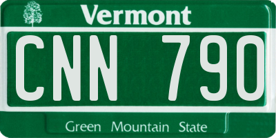 VT license plate CNN790