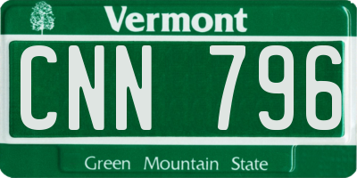 VT license plate CNN796