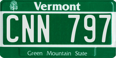 VT license plate CNN797