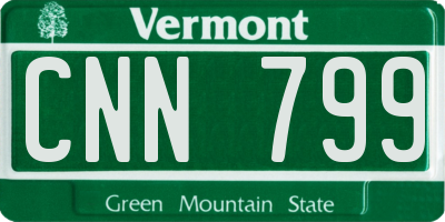 VT license plate CNN799