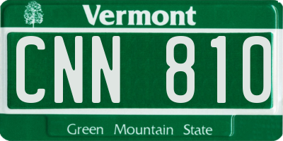 VT license plate CNN810
