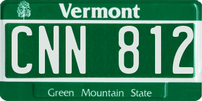 VT license plate CNN812