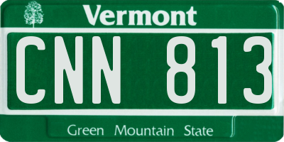 VT license plate CNN813