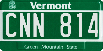 VT license plate CNN814