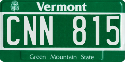 VT license plate CNN815