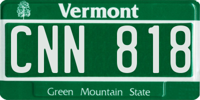 VT license plate CNN818