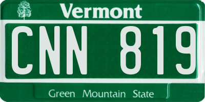 VT license plate CNN819