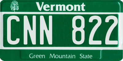 VT license plate CNN822