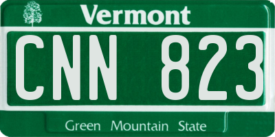 VT license plate CNN823