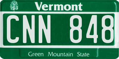 VT license plate CNN848