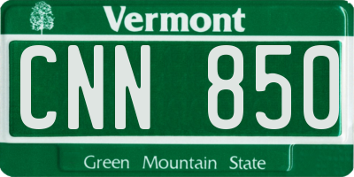 VT license plate CNN850