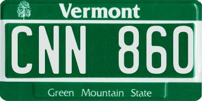 VT license plate CNN860