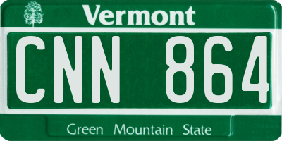 VT license plate CNN864