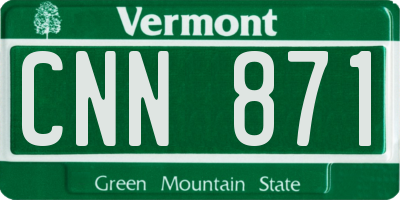 VT license plate CNN871