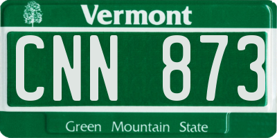 VT license plate CNN873