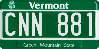 VT license plate CNN881