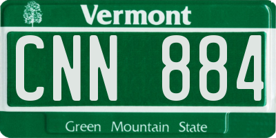 VT license plate CNN884