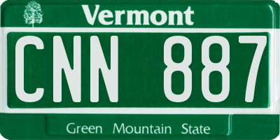 VT license plate CNN887