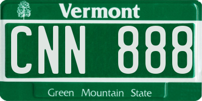 VT license plate CNN888