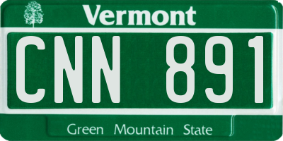VT license plate CNN891