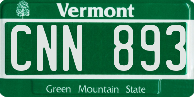 VT license plate CNN893