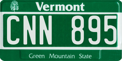 VT license plate CNN895