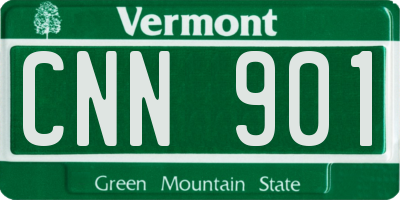 VT license plate CNN901