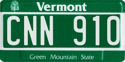 VT license plate CNN910
