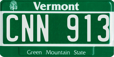VT license plate CNN913